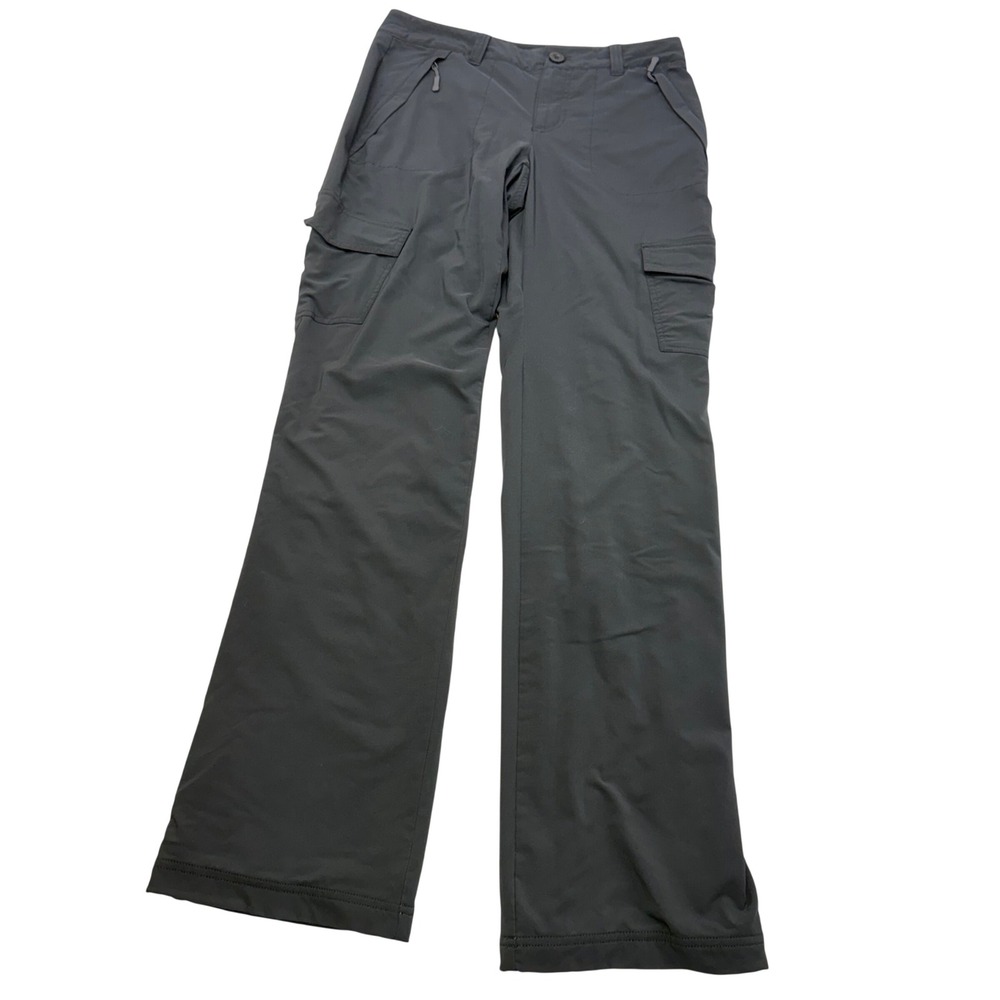 Eddie Bauer Cargo Pants Women 16 Gray Fleece Lined Hiking Outdoor Tall Stretch